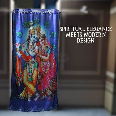 Radha Krishna Printed 3D Curtain (CU6)