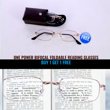Folding Bifocal Golden One Power Reading Glasses B1 G1 (FBORG16)