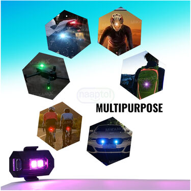 Super Bright Multicolor Flashing Safety Blinkers Pack of 4 (FSBP4)