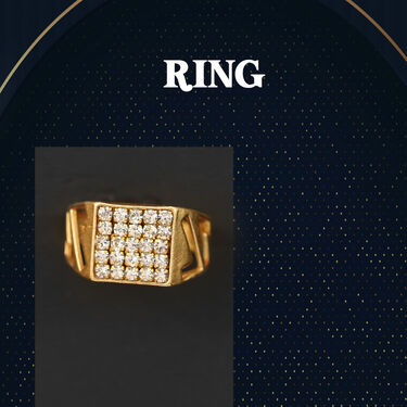 Golden Chain + Bracelet + Diamond Ring (MGJ29)