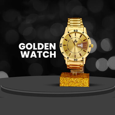 Golden Watch + Golden King Bracelet (MGWB4)
