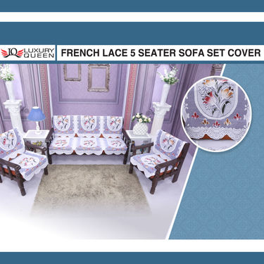 French Lace 5 Seater Sofa Set Cover - Pick Any 1
