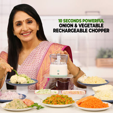 10 Second Powerful Onion & Vegetable Rechargeable Chopper (EG6)