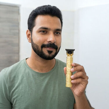 Stylish Golden Trimmer With Free Beard Pen (PMTB)