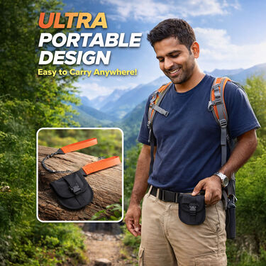 Pocket Chainsaw With Paracord Handle For Wood Cutting (HCS)