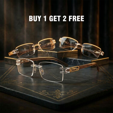 Rimless Adaptive Power Reading Glasses B1 G2 Free (3ORG14)