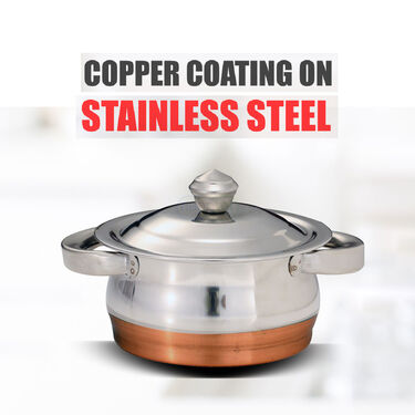 18 Pcs Stainless Steel Copper Coated Cook & Serve Set (18CC1)