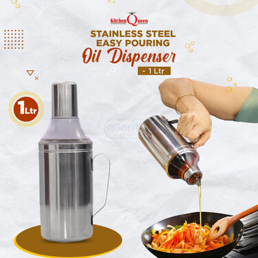 Stainless Steel Easy Pouring Oil Dispenser (1 Ltr) (1OD1)