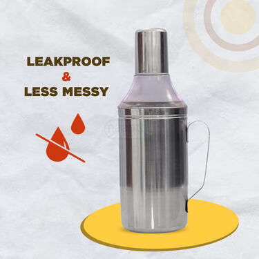 Stainless Steel Easy Pouring Oil Dispenser (1 Ltr) (1OD1)