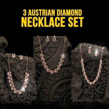 3 Austrian Diamond Necklace Set (3AUD20)