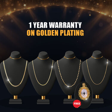 4 Ladies Golden Chain + Free Golden Austrian Diamond Pendant (4LGCFP2)