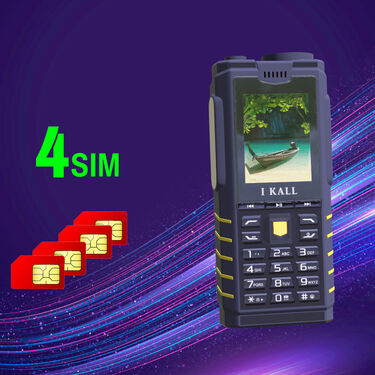 4 SIM Big Battery Big Mobile with Inbuilt Powerbank, Torch And Emergency Light (K41)