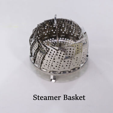 5 Ltr Pressure Cooker + 12 Cavity Idli Rack + Cake Mould + Steamer Basket (1PC1CM1SB1)