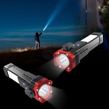 6 in 1 Rechargeable Hammer Torch Light - Buy 1 Get 1 Free (D20)