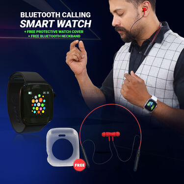 Bluetooth Calling Smart watch(T500) +BT Neckband+Protective Case (BCSW15)