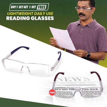 Buy 1 Get 1 Free Light Weight Daily Use Reading Glasses (RRG33)