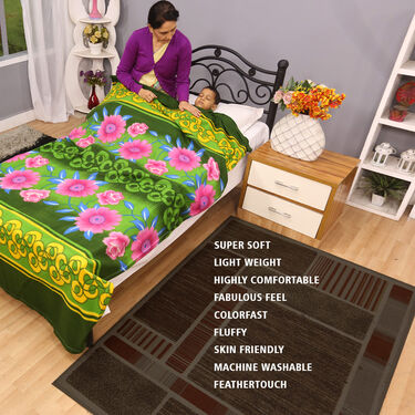 Buy 5 Get 5 Fleece Blankets - New Floral Print (B5G529)