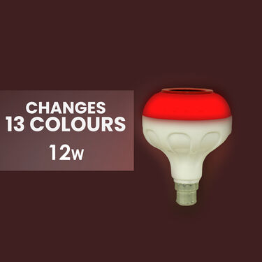 Colour Changing LED Bulb with Bluetooth Speaker + Free Rotating Bulb