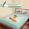 Peacock Printed Cotton Rich Double Bedsheet With 2 Pillow Covers (DBS12)