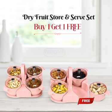 Dry Fruit Store & Serve Set - Buy 1 Get 1 FREE (2DFSB1)