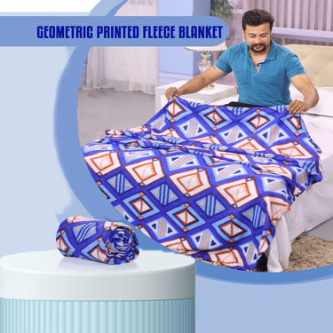 Geometric Printed Fleece Blanket (GFB1)