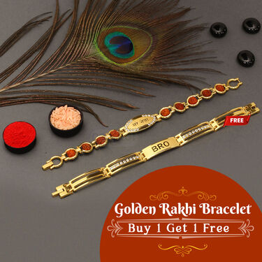 Golden Rakhi Bracelet (RB2) - B1G1