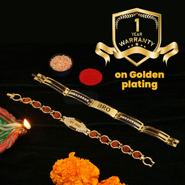 Golden Rakhi Bracelet (RB2) - B1G1