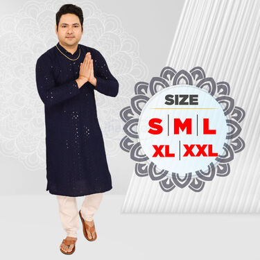 Mens Kurta with Golden Rope Chain And Bracelet Pick Any 1 (K1L3)