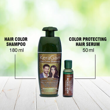 Keragain Hair Color Shampoo & Color Protecting Hair Serum (S)