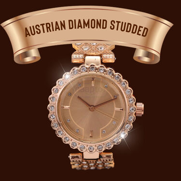 Austrian Diamond Ladies Watch + Free Bracelet (LWFB2)