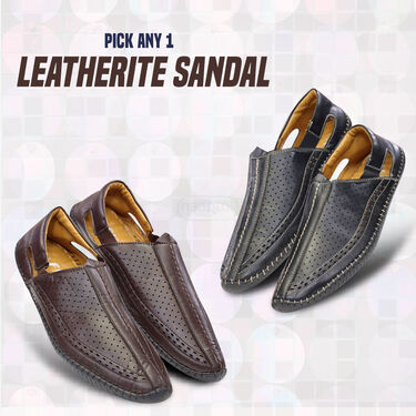 Leatherite Sandal Pick Any 1 Free leatherite watch + Sunglasses + Wallet (SW87)