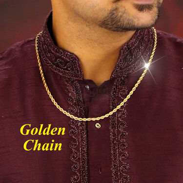 Golden Watch + Chain + Bracelet  (MGWCB11)