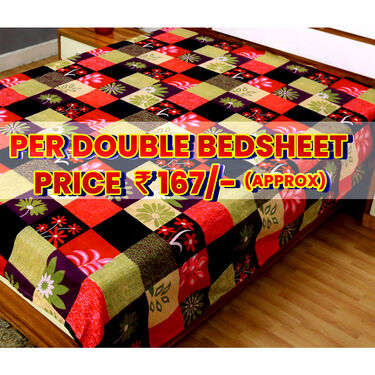 Pack of 12 Beautiful Double Bedsheets (12BS4)