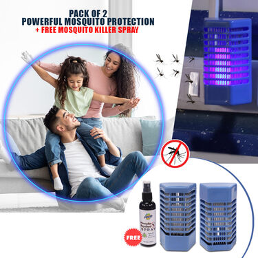 Pack of 2 Powerful Mosquito Protection + Free Mosquito Killer Spray