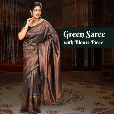 Pick Any 1 Kanjeevaram Inspired Art Silk Saree with Free Blouse Piece (KSS33)