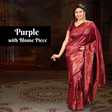 Pick Any 1 Kanjeevaram Inspired Art Silk Saree with Free Blouse Piece (KSS33)