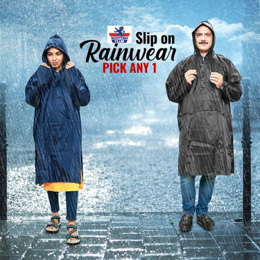 Pick Any 1 Slipon Rain Wear for Men And Women