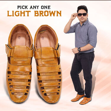 Pick Any 1 Stylish Leatherite Sandals + Free Watch And Sunglasses (SW76)