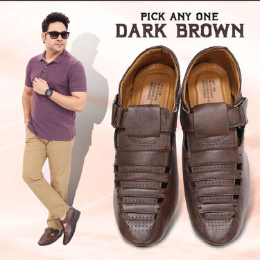 Pick Any 1 Stylish Leatherite Sandals + Free Watch And Sunglasses (SW76)