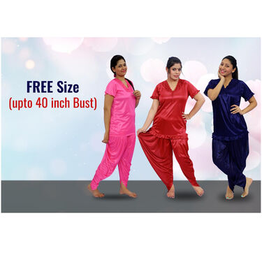 Pick Any 1 Women's Patiala Top And Pyjama Set + 2 Scrunchies Free (WPS-1)