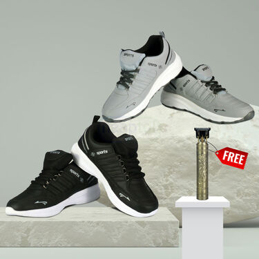 Pick Any 1 Stylish Sports Shoes + Free Rechargeable Stylish Golden Trimmer (SSC12)