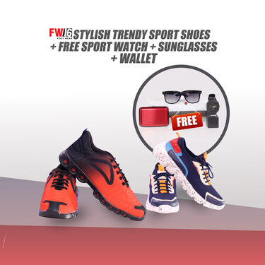 Pick any 1 Stylish Trendy Sport Shoes and Free Sport Watch + Sunglasses + Wallet (SSC7)