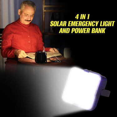 4 in 1 Solar Emergency Light And Powerbank (PB13)