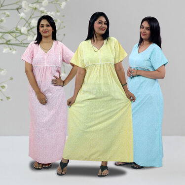 Pick Any 1 Womens Cotton Nighty (WCN-3)