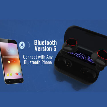 Wireless Bluetooth Earpod with Charging Case & Inbuilt Powerbank (M10)