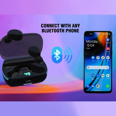 Wireless Bluetooth Earpod with Inbuilt Powerbank And RBG Light (TWS6)